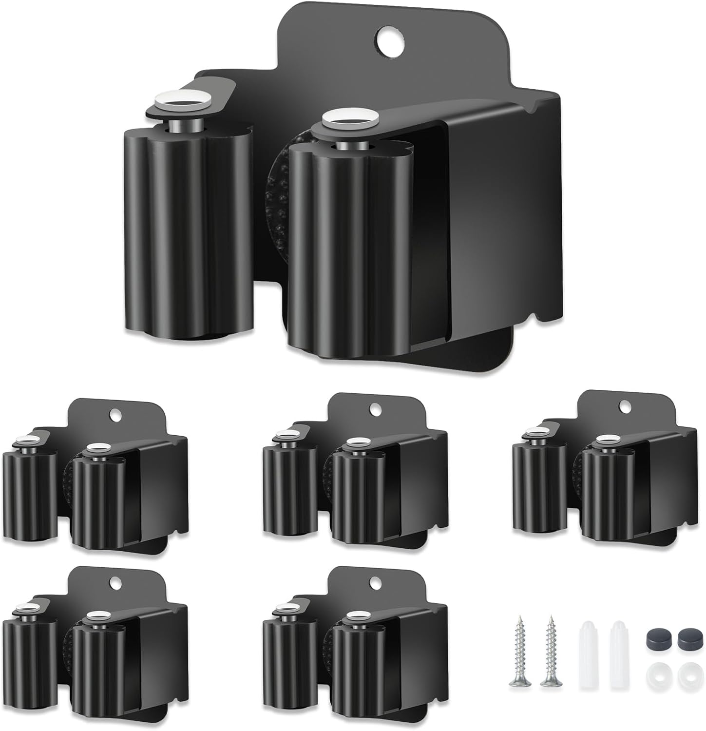 Gardening Tools Rack - 5 PCS Broom Holder Wall Mount,