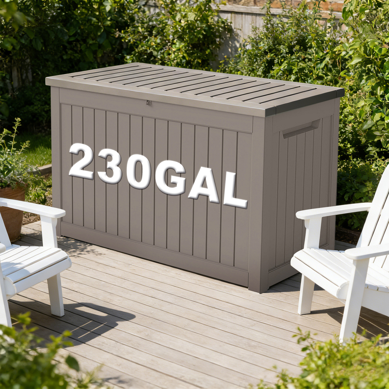 Gardening Tools Rack - 230GAL Gallon Waterproof Large Resin Deck