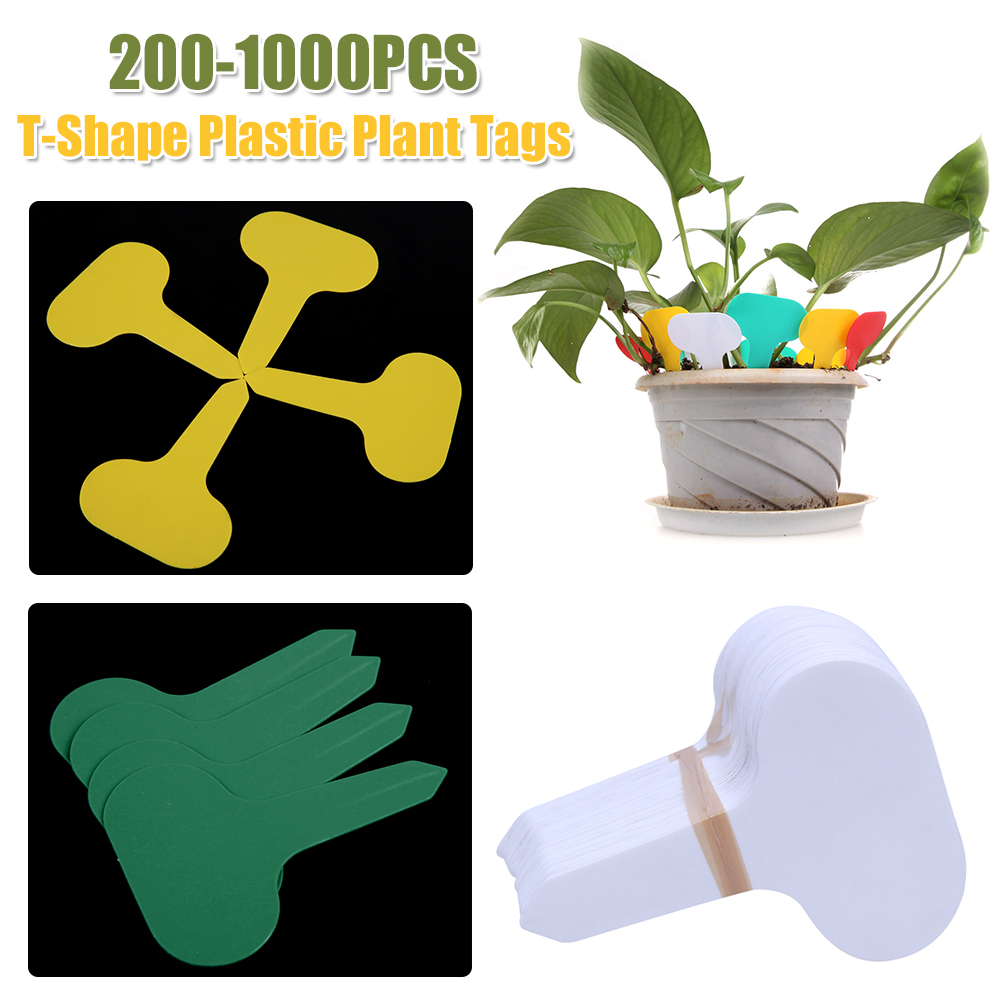 Gardening Tools Labeled - T-Shape Plastic Plant Tags Nursery Garden