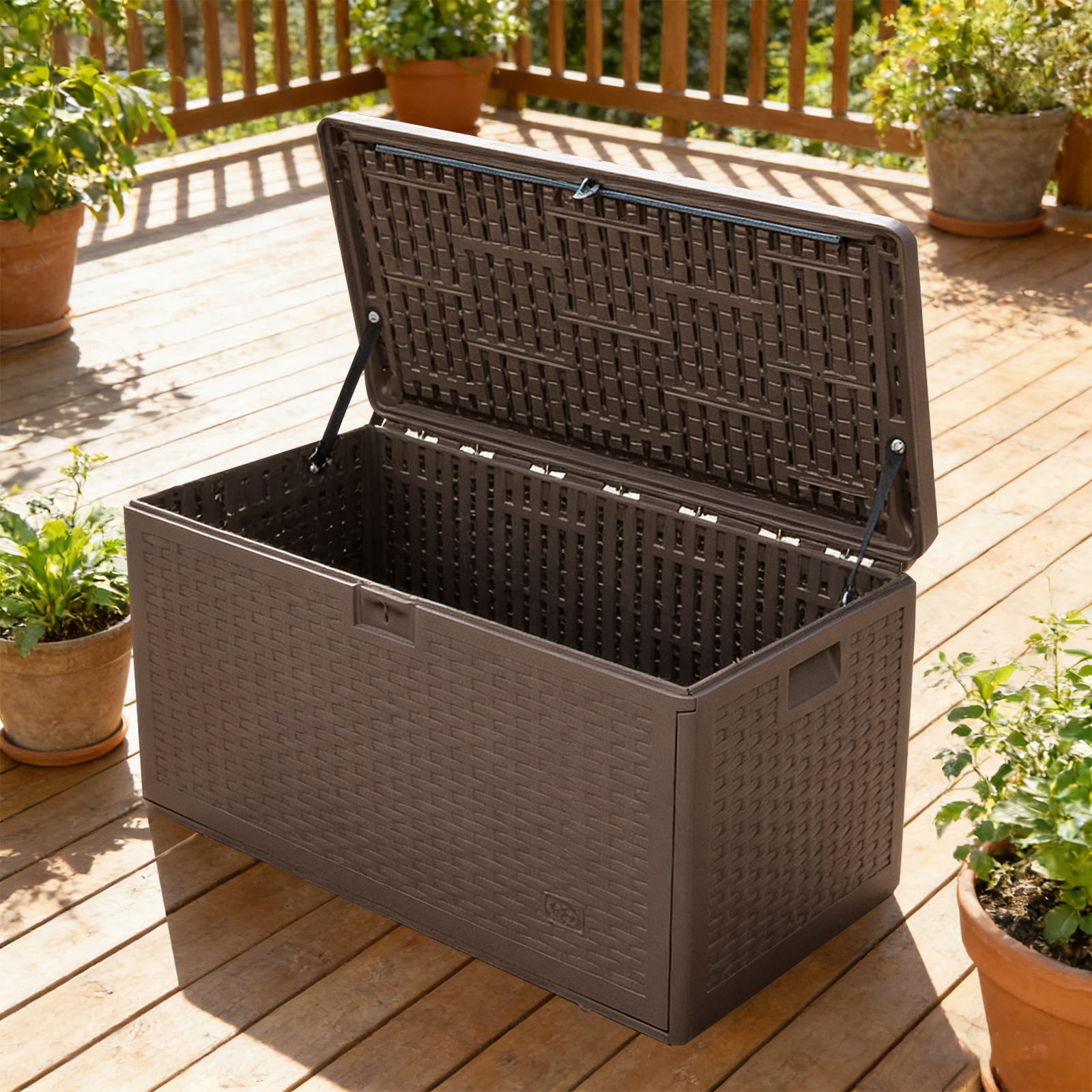 Gardening Tools Rack - 100 Gallon Waterproof Large Resin Deck