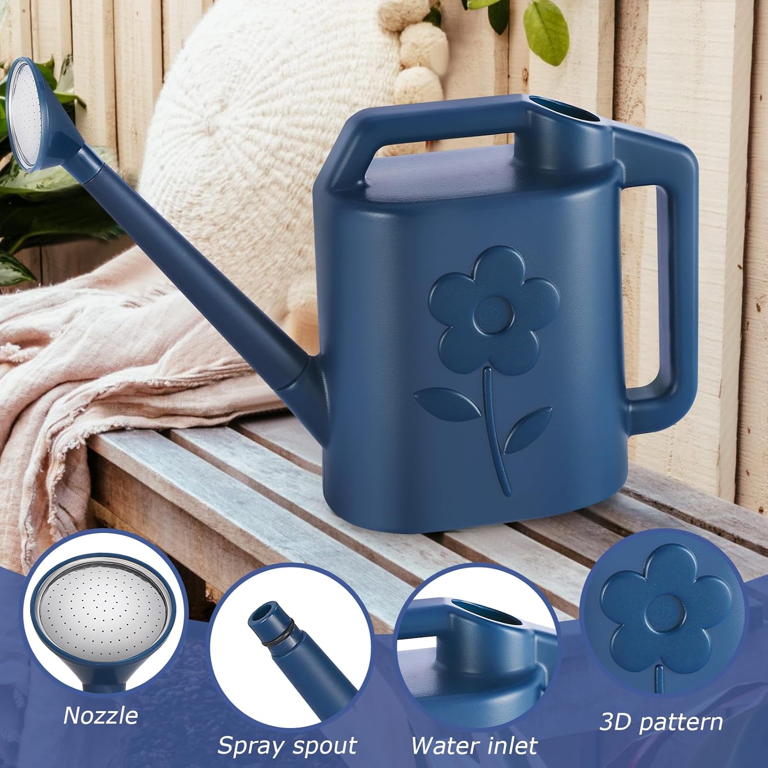 2 Gallon Watering Can for Indo - مراجعة Watering Can Long Spout وسعره