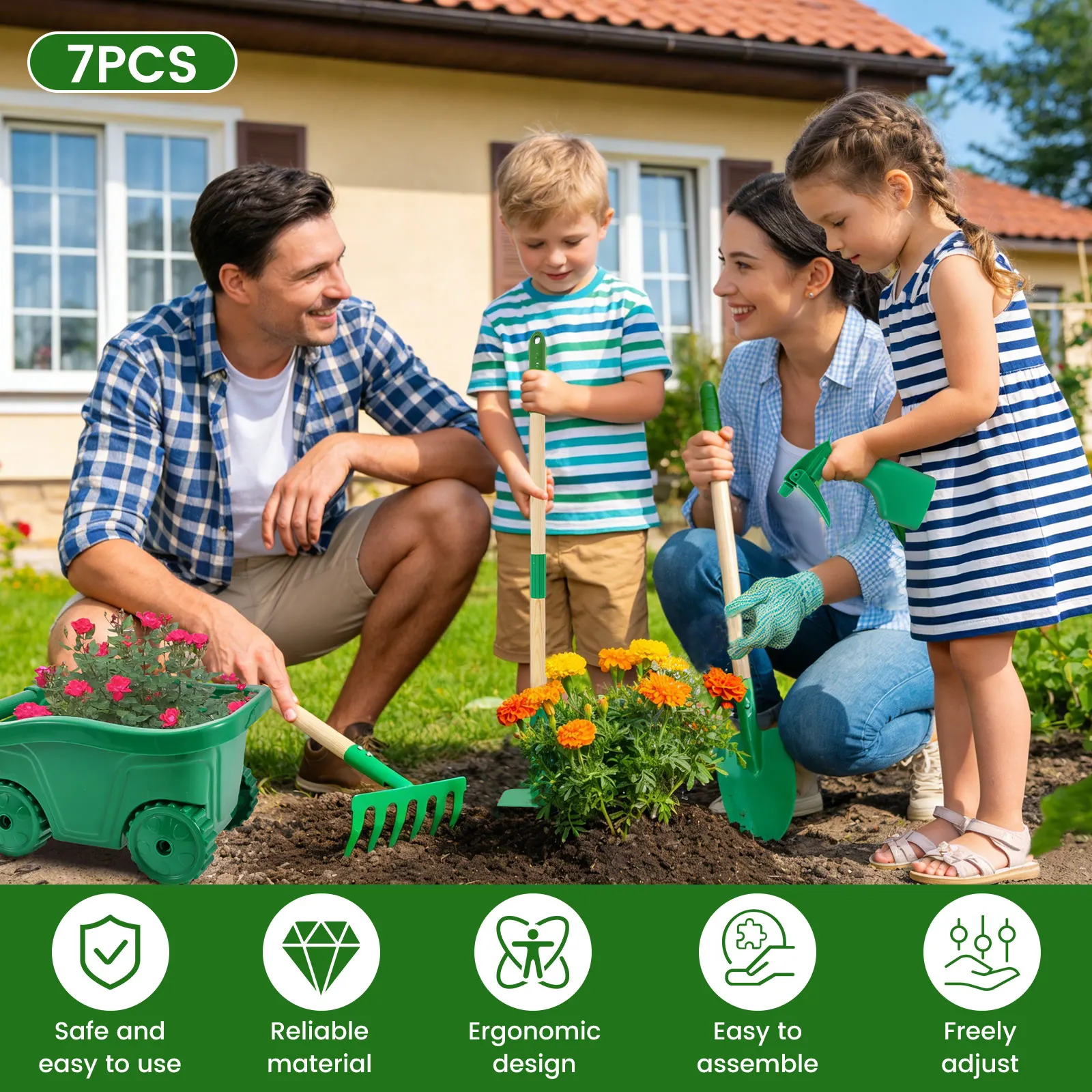6/7Pcs Kids Gardening Tools Se - مراجعة Gardening Tools Toddler وسعره