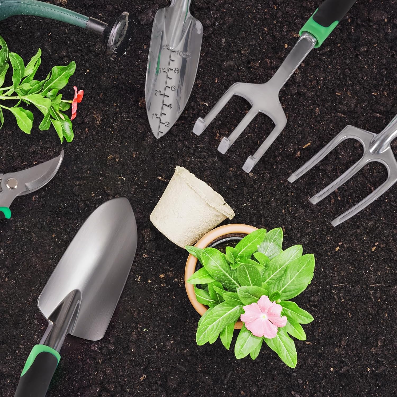 Garden Tool Set, Including 9 S - مراجعة Gardening Tools Labeled وسعره