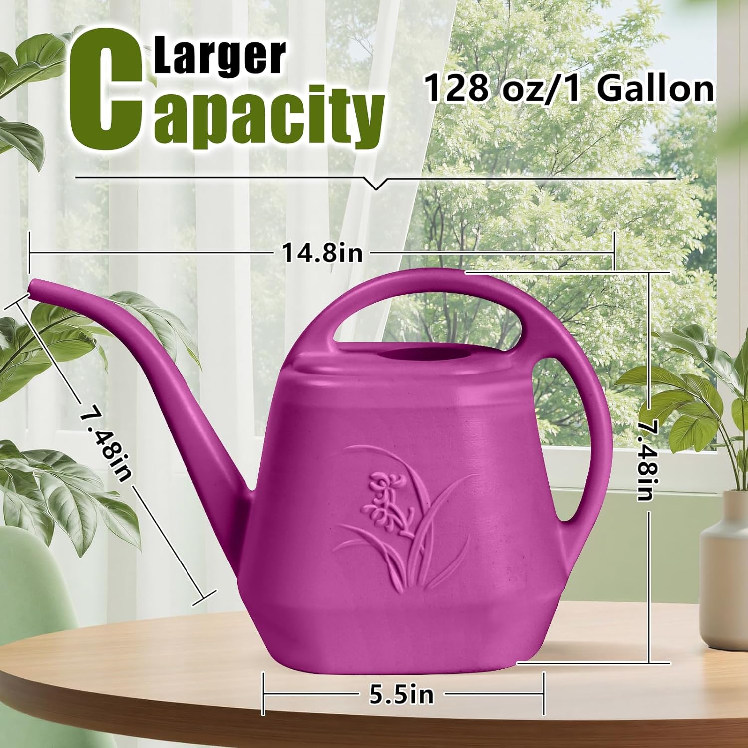 Plastic Watering Can 1 Gallon  - مراجعة Watering Can Long Spout وسعره
