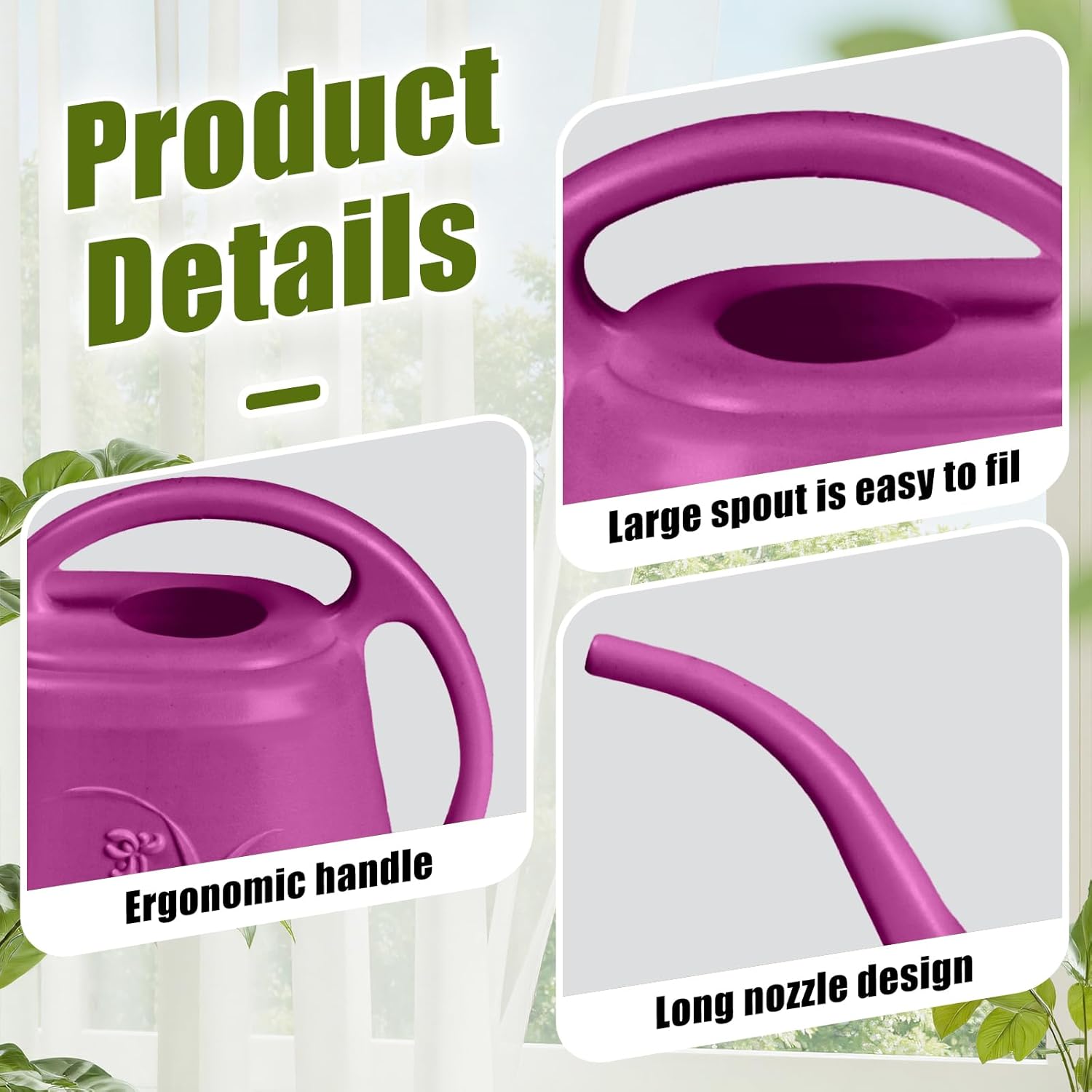 Plastic Watering Can 1 Gallon  - مراجعة Watering Can Long Spout وسعره