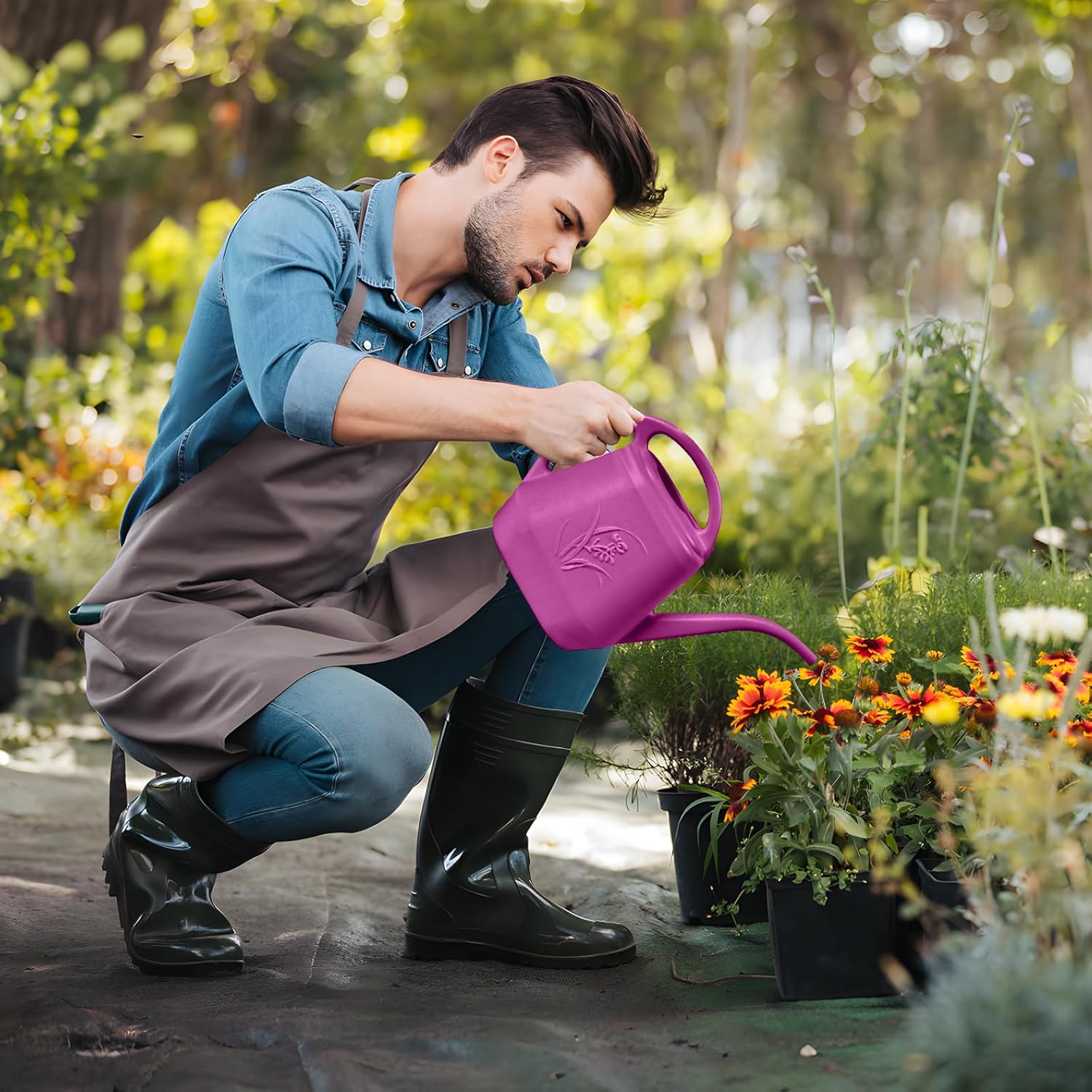 Plastic Watering Can 1 Gallon  - مراجعة Watering Can Long Spout وسعره