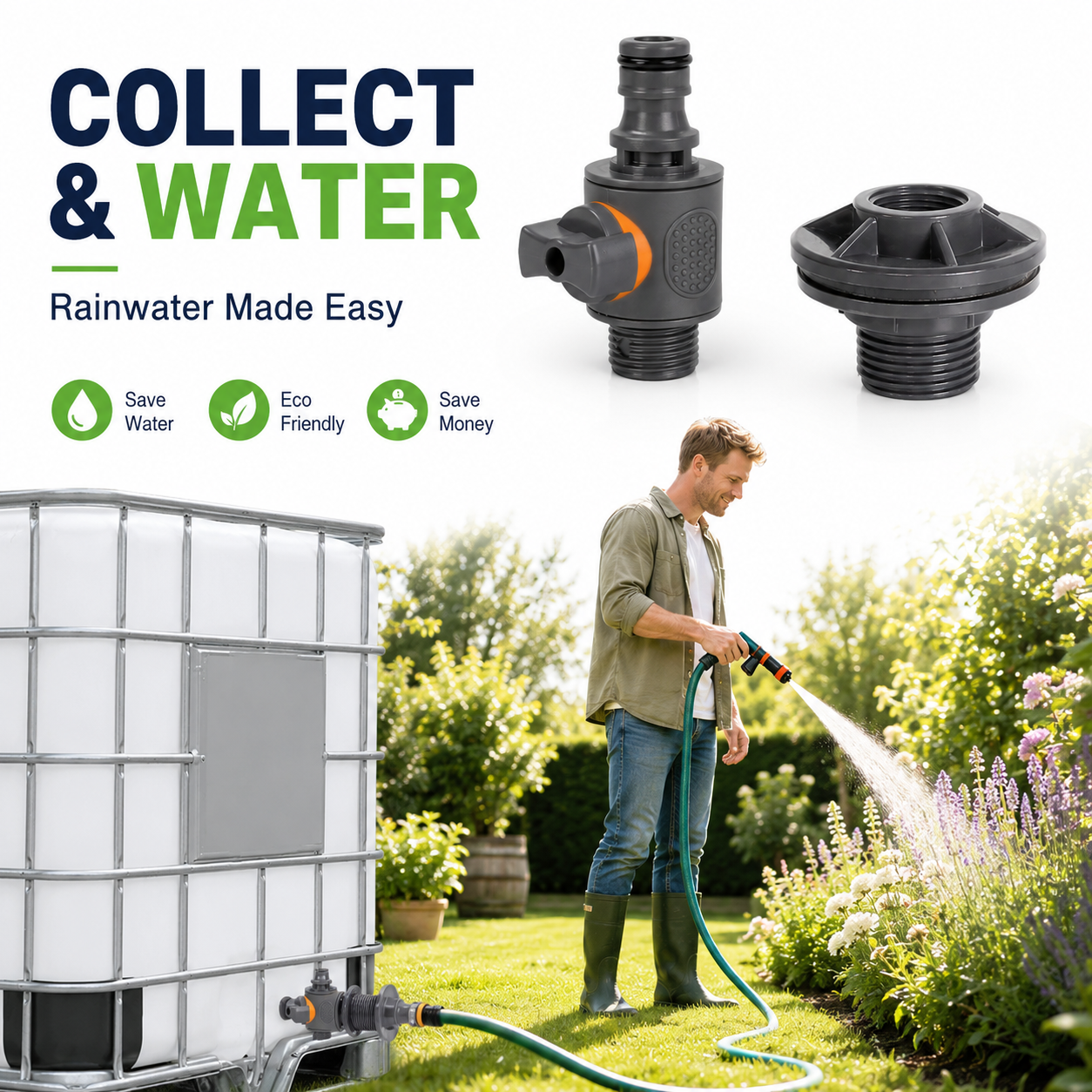 PVC IBC Rainwater Collection C - مراجعة Gardening Tools Needed وسعره
