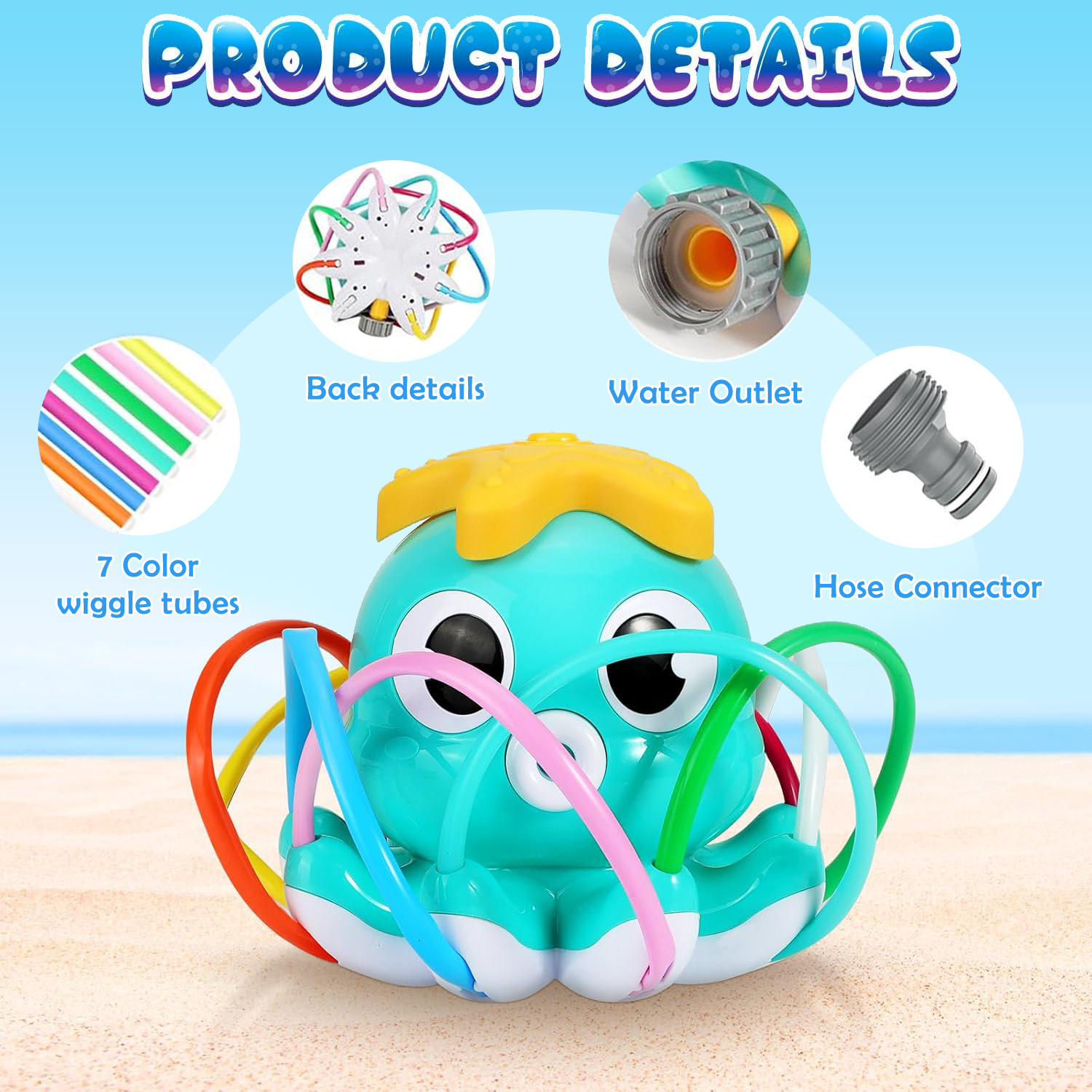 Octopus Sprinkler Water Spray  - مراجعة Gardening Tools Toddler وسعره