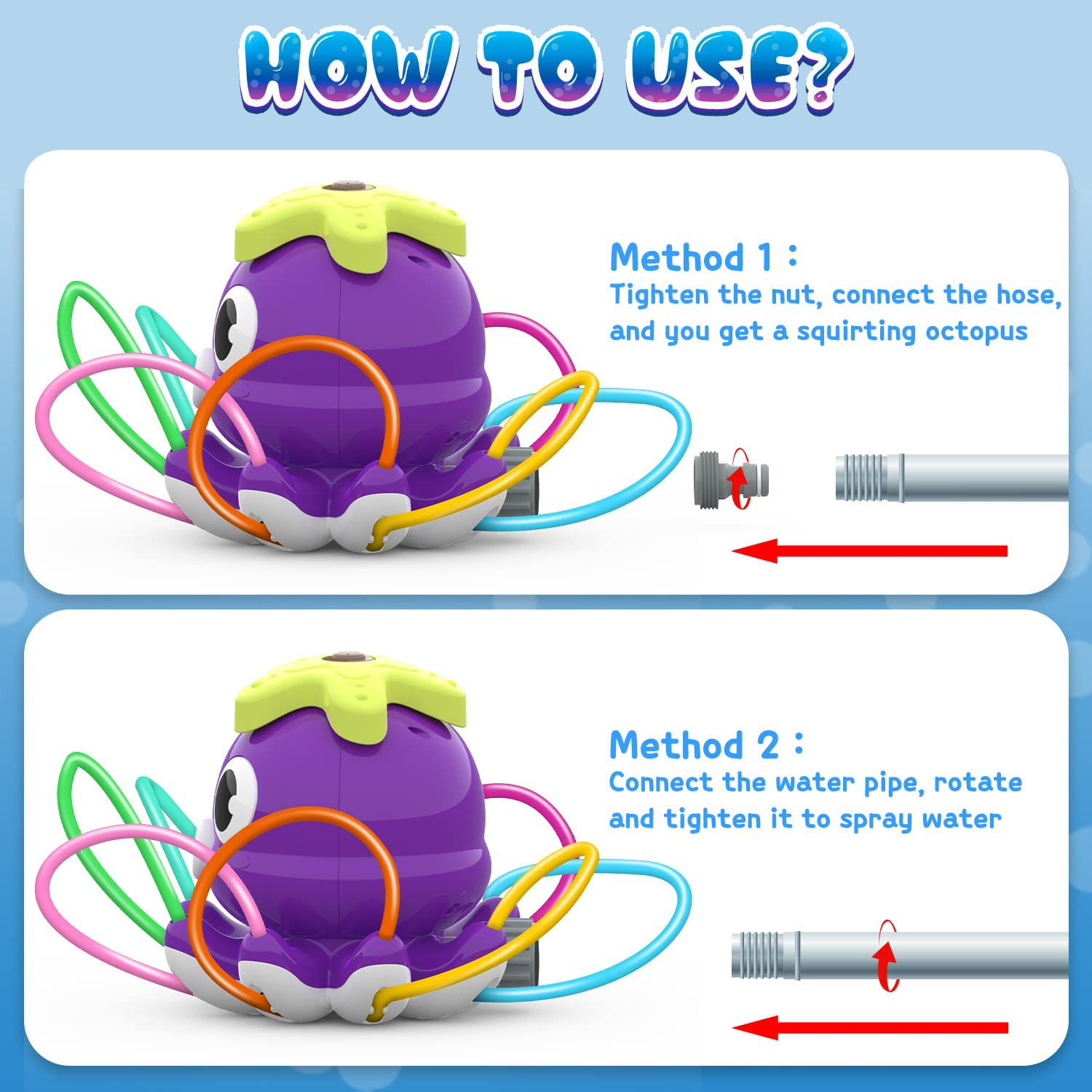 Octopus Sprinkler Water Spray  - مراجعة Gardening Tools Toddler وسعره