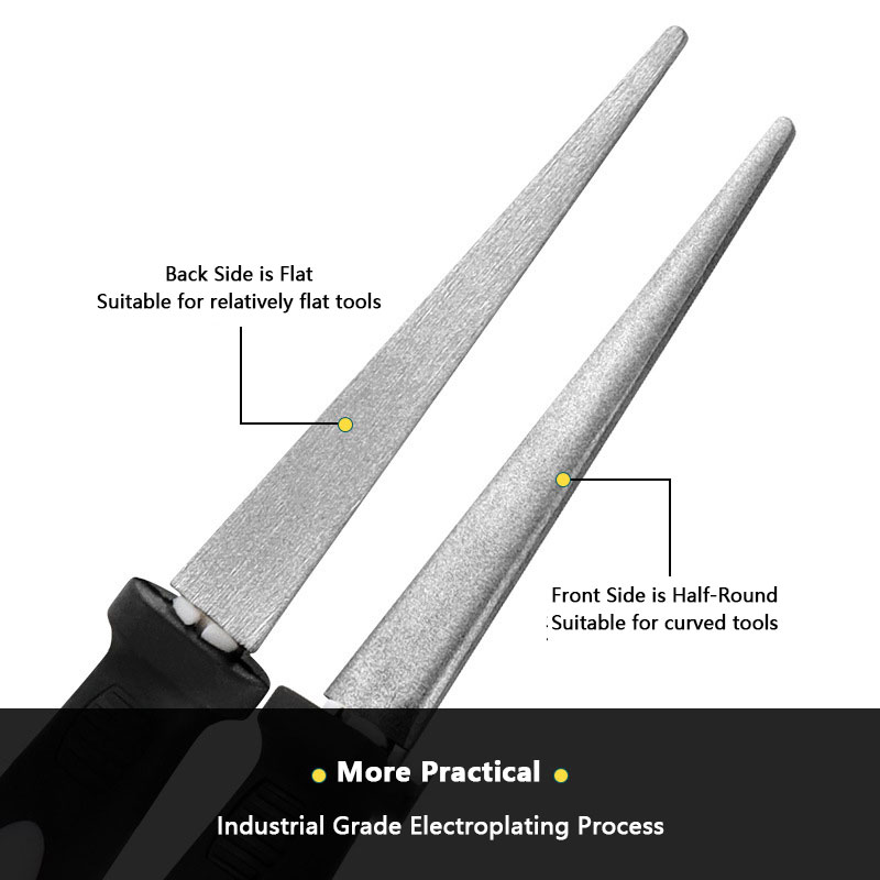 Diamond Sharpener Metal Double - مراجعة Gardening Tools Knife وسعره