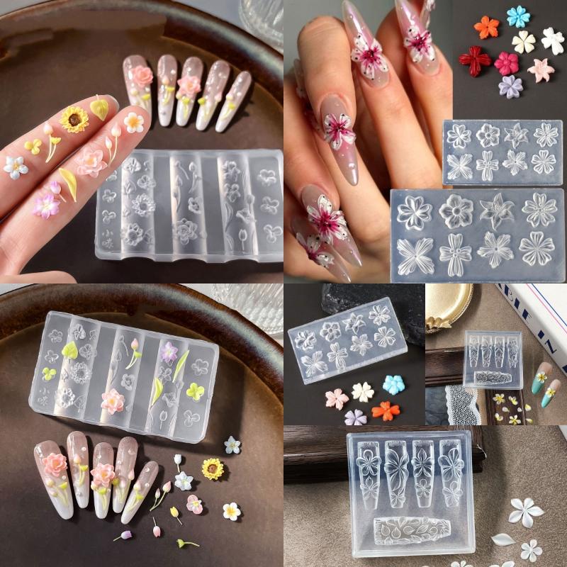 New Flower Nail Art Mold 3D Si - مراجعة Gardening Tools Diy وسعره