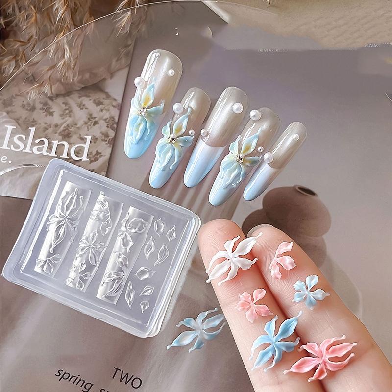New Flower Nail Art Mold 3D Si - مراجعة Gardening Tools Diy وسعره