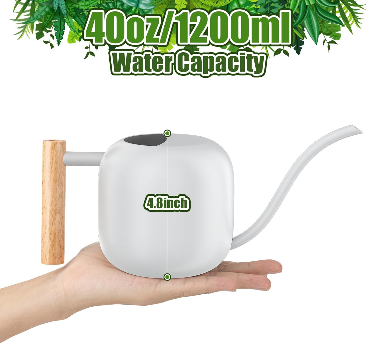 1.2L/41oz Metal Watering Can w - مراجعة Watering Can Long Spout وسعره