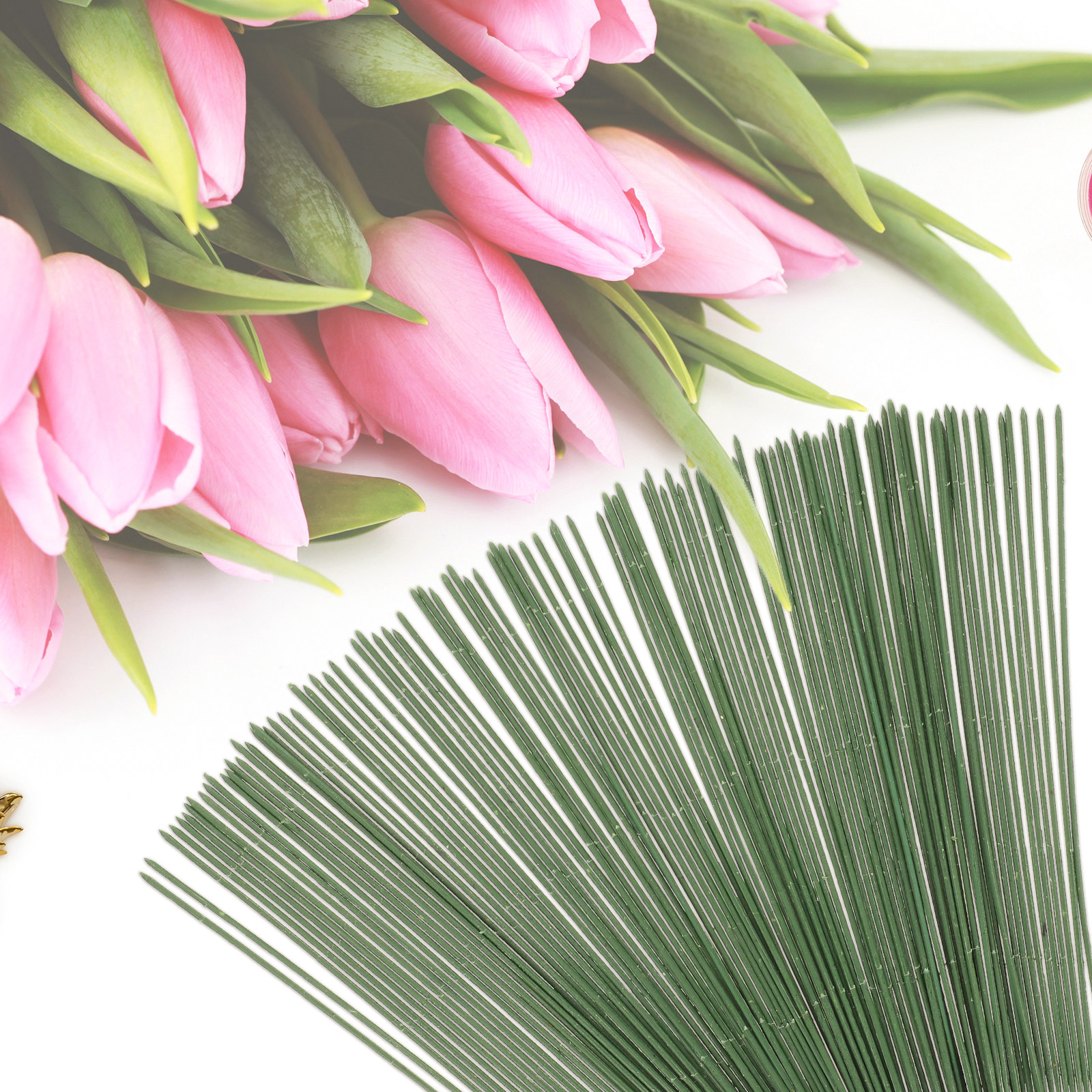 100Pcs Artificial Flower Stems - مراجعة Gardening Tools Diy وسعره
