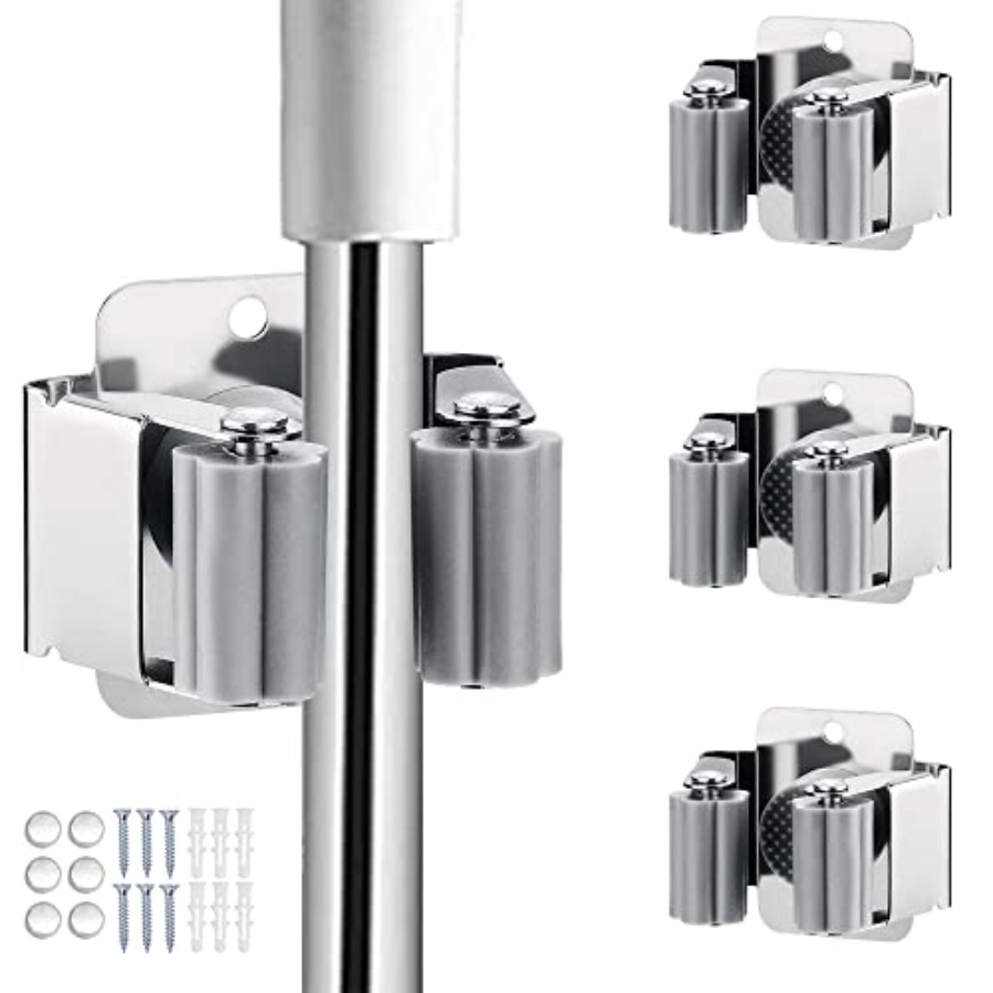 3PCS Broom and Mop Holder, Hea - مراجعة Gardening Tools Rack وسعره